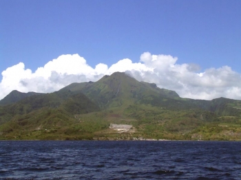 Peak of a Caribbean holiday: Mt. Pelée volcanoe in Martinique