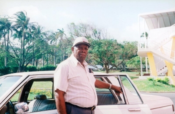 ...and their driver: Cecil Lyons with his Chevrolet