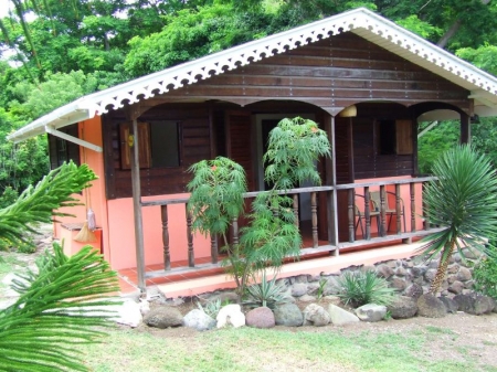 one of the wooden chalets