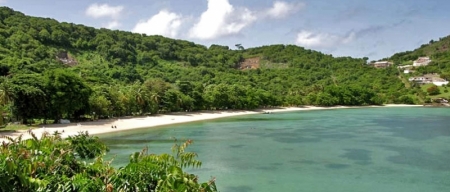 Morne Rouge Beach on which the hotel is located