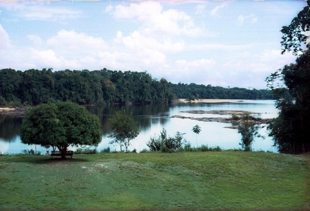 Iwokrama Lodge: view over the river from the lodge