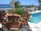 dining table on pool-deck