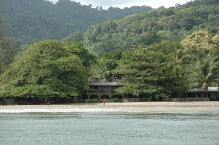 The lodge seen from the sea
