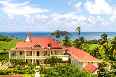 front view of the mansion
