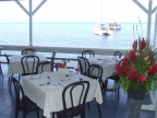 Evergreen Hotel: terrace restaurant overlooking the ocean