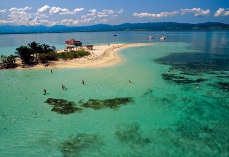 L'Ilet a Caret in the Grand Cul de Sac Marine Reserve in the North of Guadeloupe